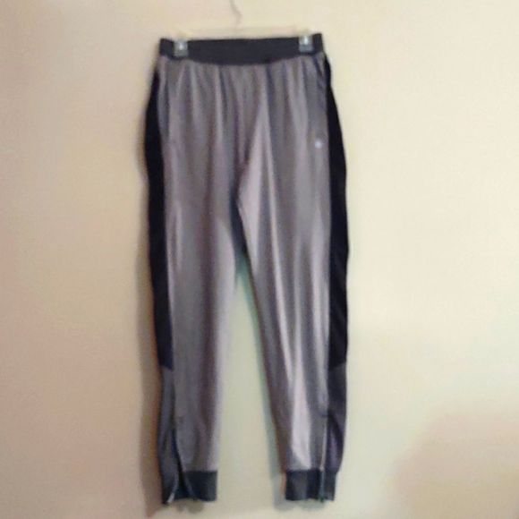 Xersion Women's size S gray black trim drawstring sweatpants zip ankle quick dry - Picture 1 of 8
